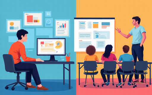 Comparison of online and offline learning environments