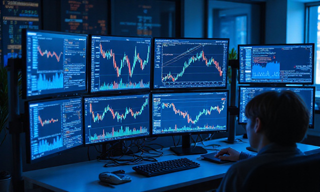 Stock market analysis charts